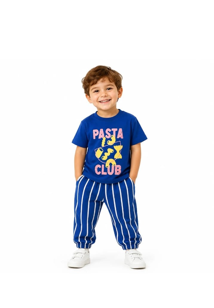 Pasta Blue Tee kidswear