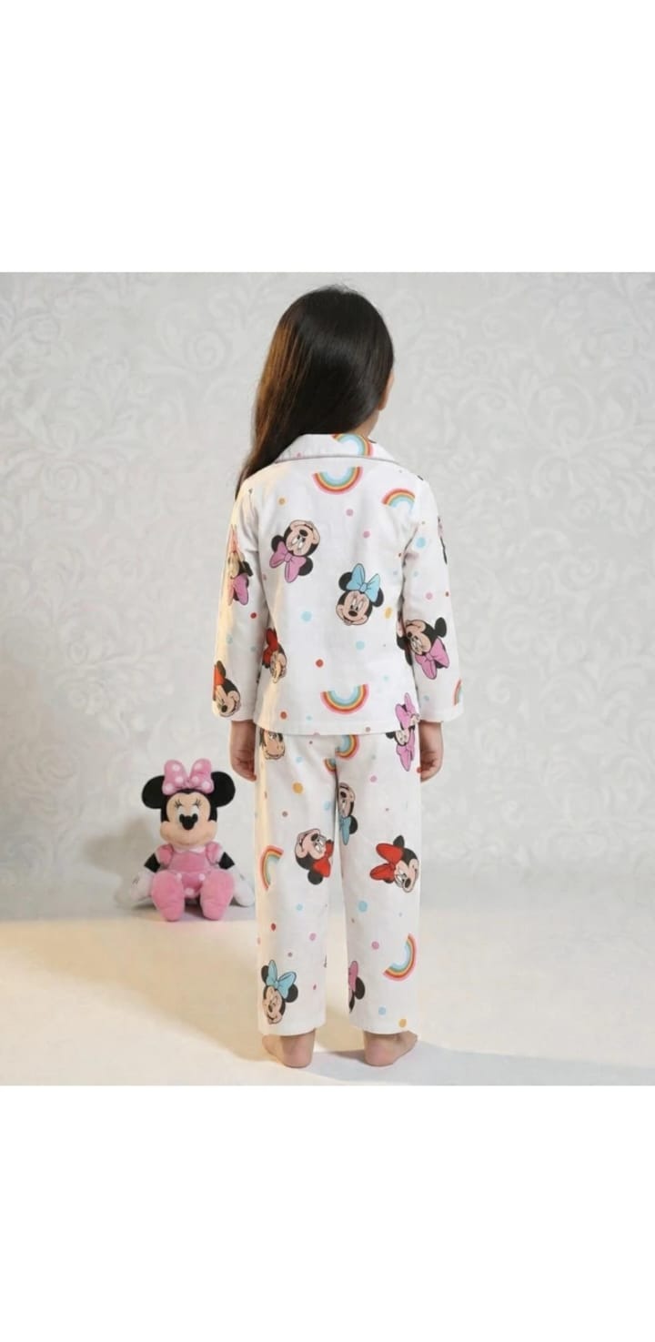 Playful White PJ Set kidswear