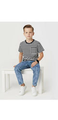 Stripe Black Tee