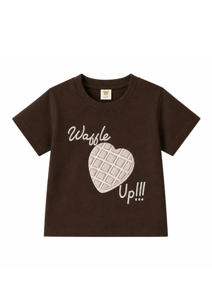 Waffle Brown Tee