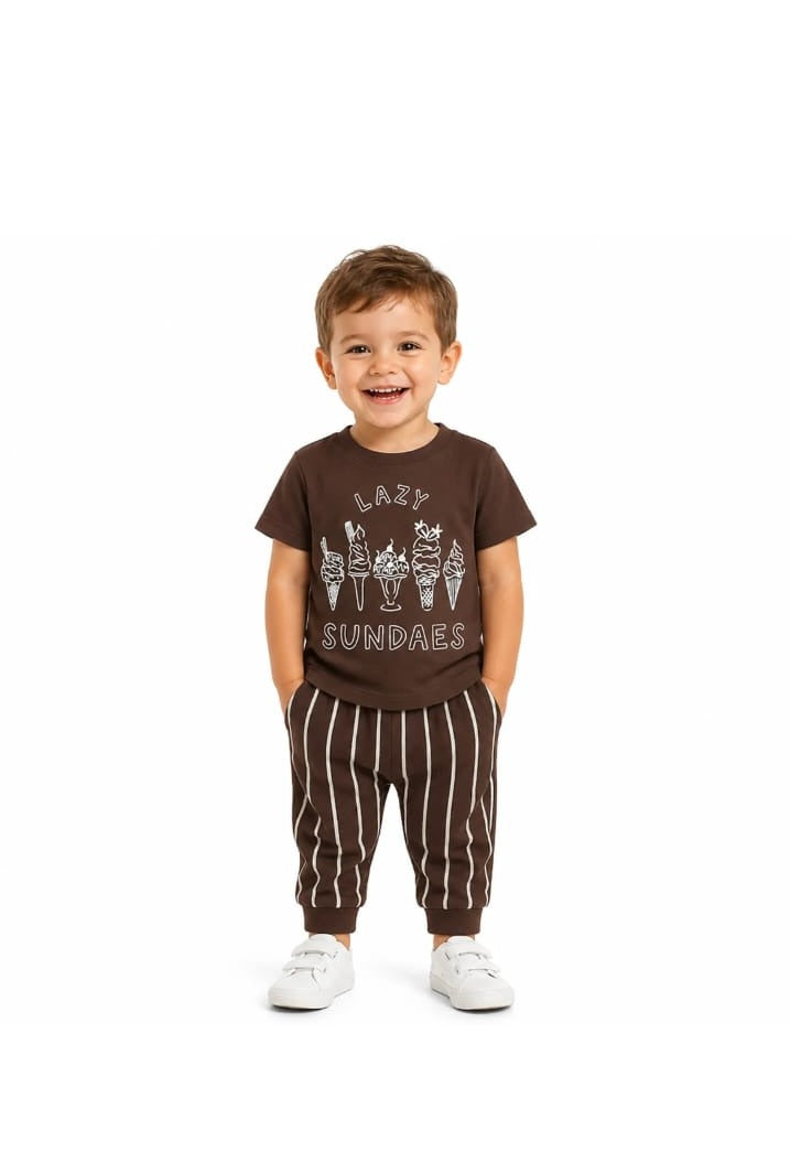 Ice Cream Brown Tee