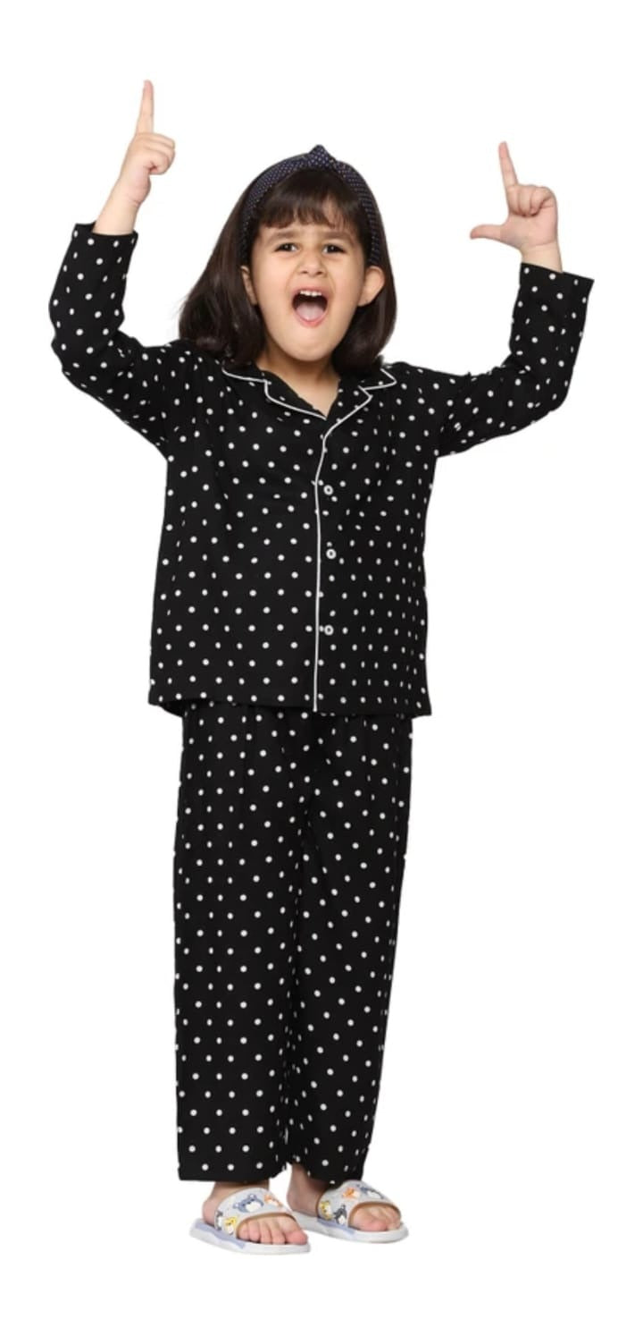 Polka Black PJ Set
