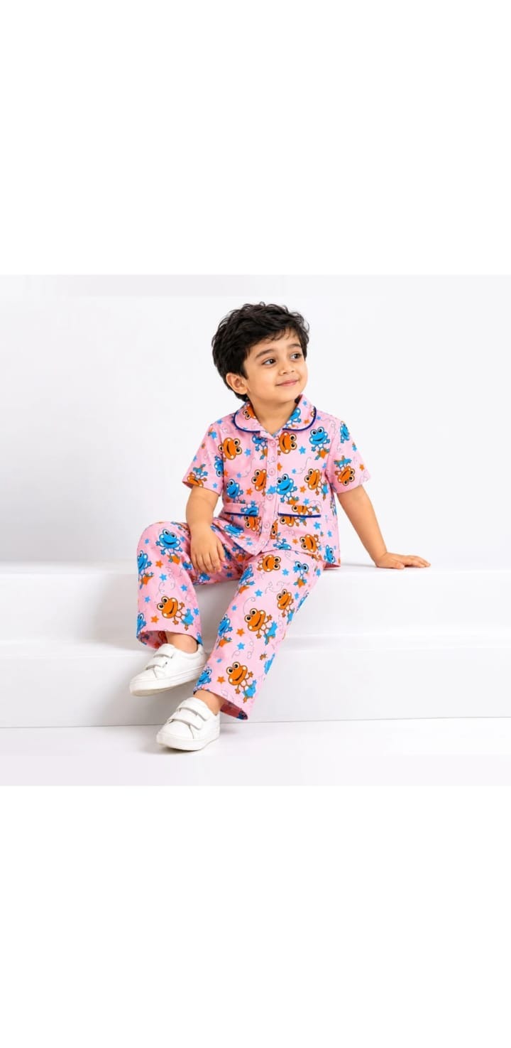 Orange Dino PJ Set kidswear