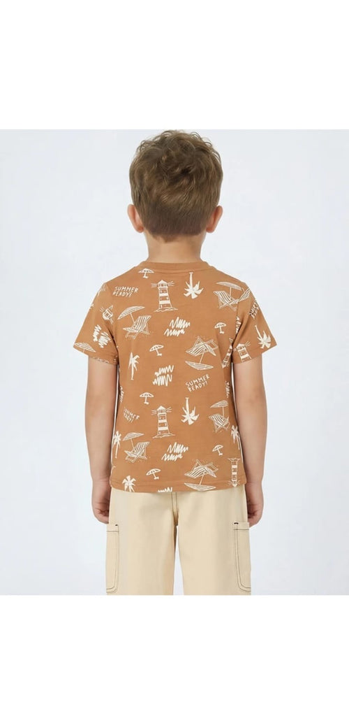 Brown Pattern Tee kidswear