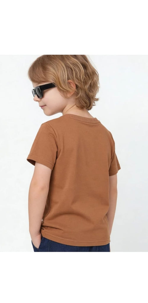 Brown Pocket Tee kidswear