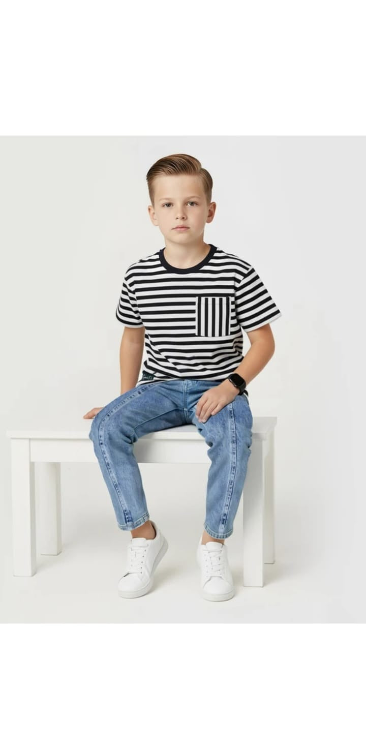 Stripe Black Tee